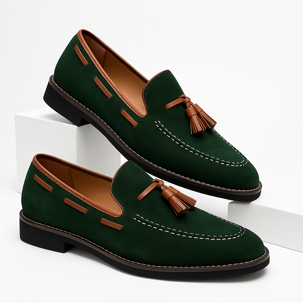 Women’s Suede Tassel Loafers | Slip-On Flat | Cushioned Insole Comforting