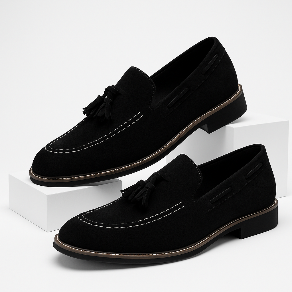 Women’s Suede Tassel Loafers | Slip-On Flat | Cushioned Insole Comforting