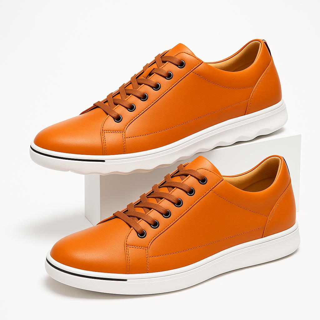 Men’s Sleek Low-Top Sneakers | Bold Street Style | PU Leather & Cushioned Sole
