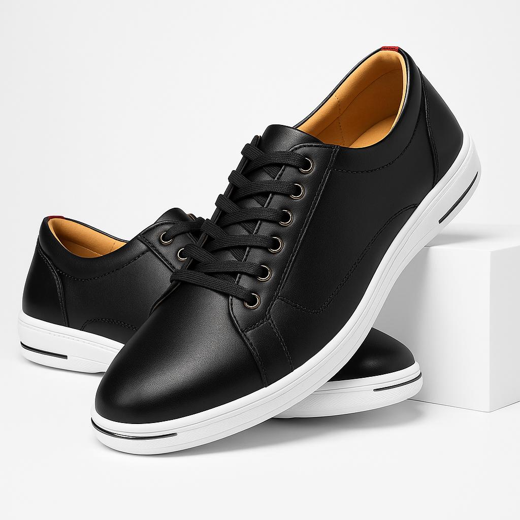 Men’s Sleek Low-Top Sneakers | Bold Street Style | PU Leather & Cushioned Sole