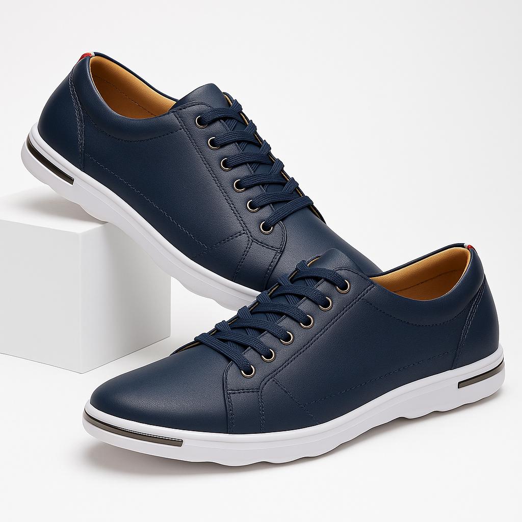 Men’s Sleek Low-Top Sneakers | Bold Street Style | PU Leather & Cushioned Sole