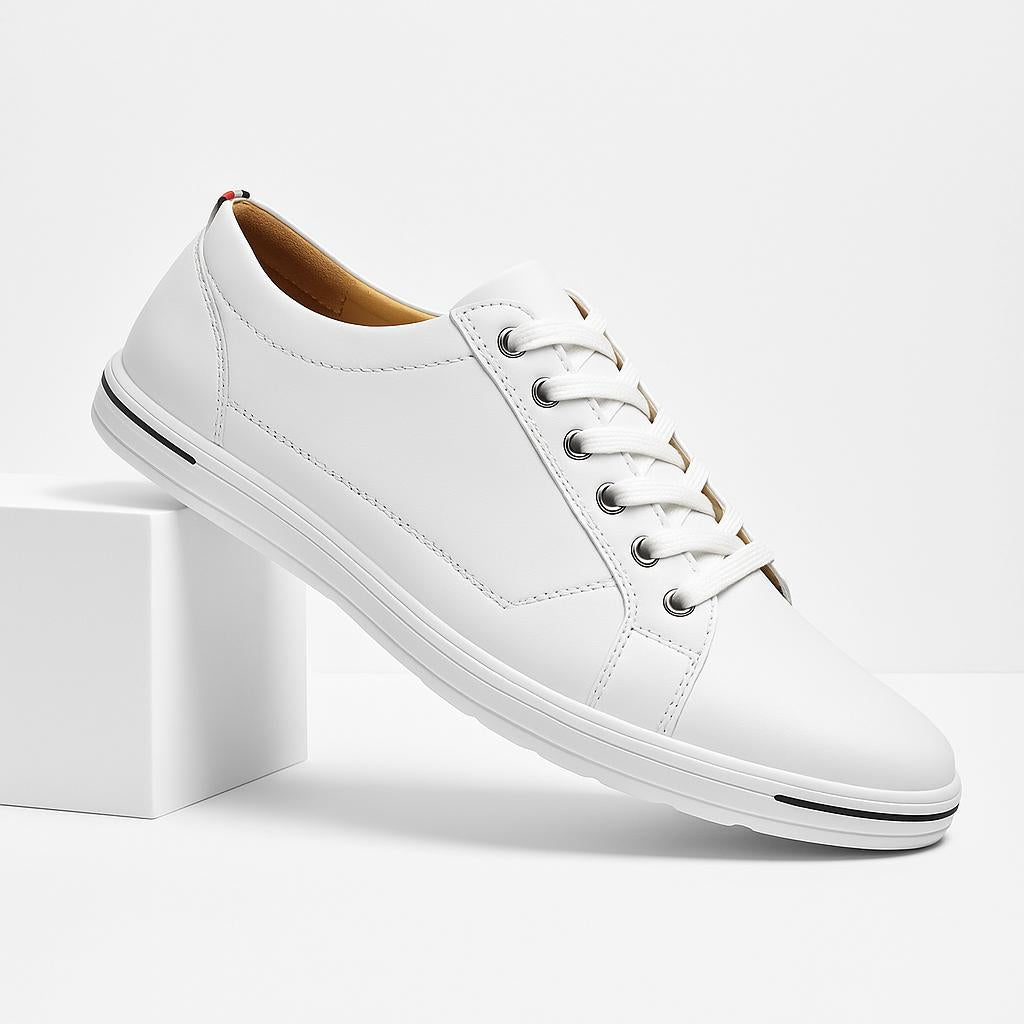 Men’s Sleek Low-Top Sneakers | Bold Street Style | PU Leather & Cushioned Sole