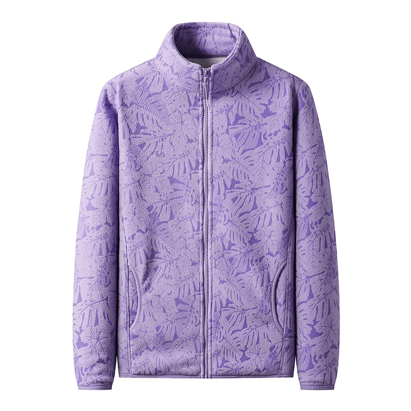 Floral Fleece Zip-Up Jacket | Soft & Warm | Stylish Design