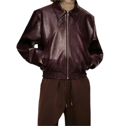 Men’s Genuine Leather Bomber Jacket | Classic Fit | Everyday Workwear Canada