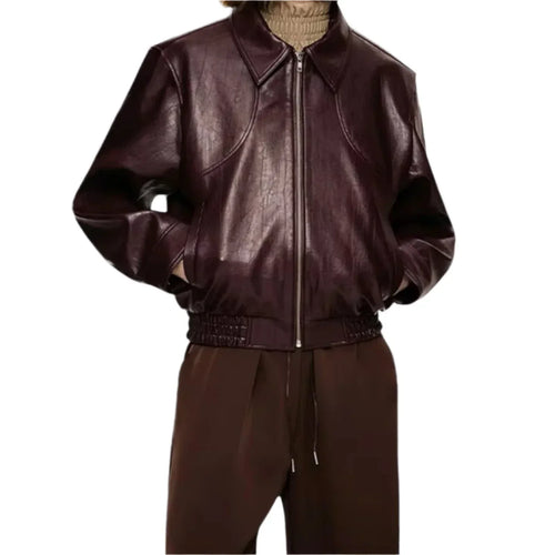 Men’s Genuine Leather Bomber Jacket | Classic Fit | Everyday Workwear Canada
