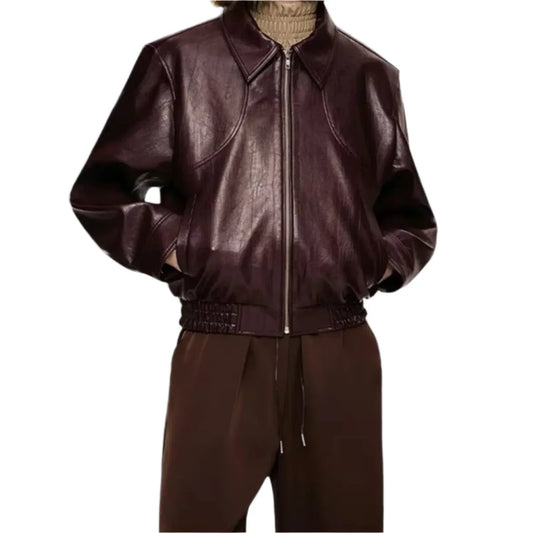 Men’s Genuine Leather Bomber Jacket | Classic Fit | Everyday Workwear Canada