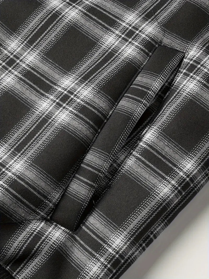 Men's Plaid Bomber Jacket | Sherpa Collar | Warm Lined | Casual Fall Style