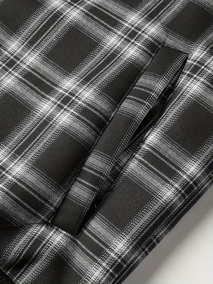 Men's Plaid Bomber Jacket | Sherpa Collar | Warm Lined | Casual Fall Style