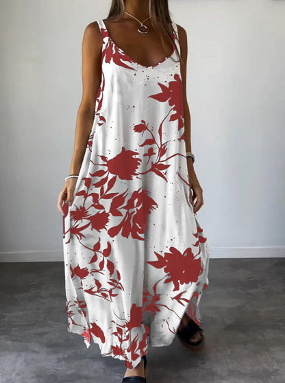 Loose Fit Maxi Dress | Sleeveless Floral Print | Lightweight Summer Style