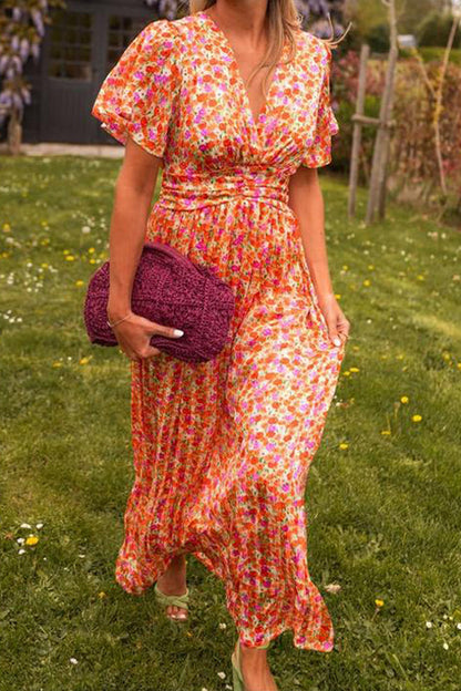 Floral Maxi Dress | Puff Sleeve & Shirred Waist | Lightweight Flowy Fit