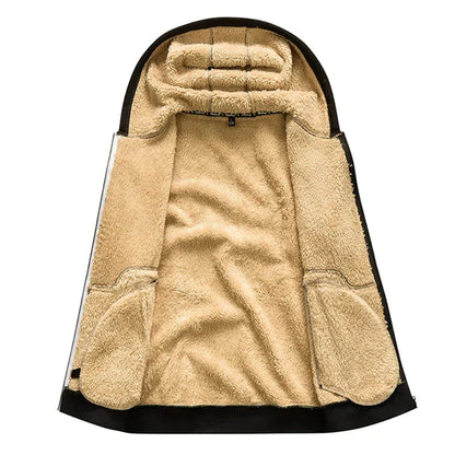 Men's Fleece-Lined Zip Hoodie | Sherpa Interior | Warm Casual Outerwear Canada