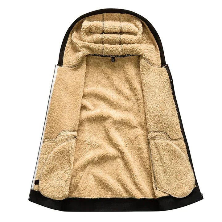 Men's Sherpa-Lined Zip Hoodie | Ultra-Soft Fleece | Warm & Casual