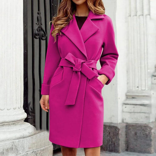 Belted Wrap Wool Coat | Elegant Tie-Waist Overcoat | Statement Winter Outerwear Canada