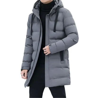 Men’s Lightweight Hooded Puffer | Water-Resistant Winter Jacket