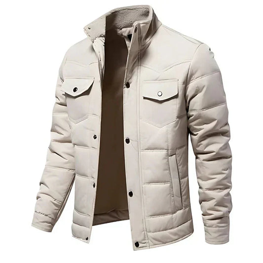 Men’s Insulated Puffer Shirt Jacket | Quilted Lightweight Outerwear | Snap-Front Design