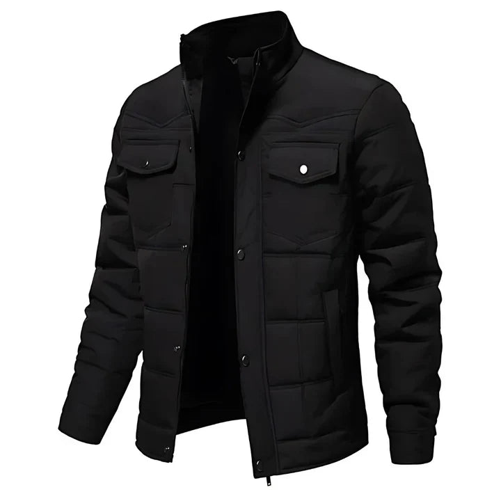 Men’s Insulated Puffer Shirt Jacket | Quilted Lightweight Outerwear | Snap-Front Design