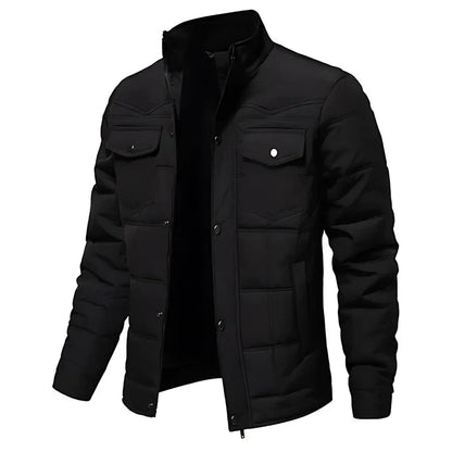 Men’s Insulated Puffer Shirt Jacket | Quilted Lightweight Outerwear | Snap-Front Design