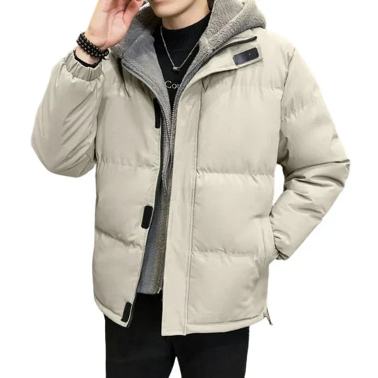 Men’s Insulated Winter Jacket | Windproof Hooded Puffer | Cold Weather Protection