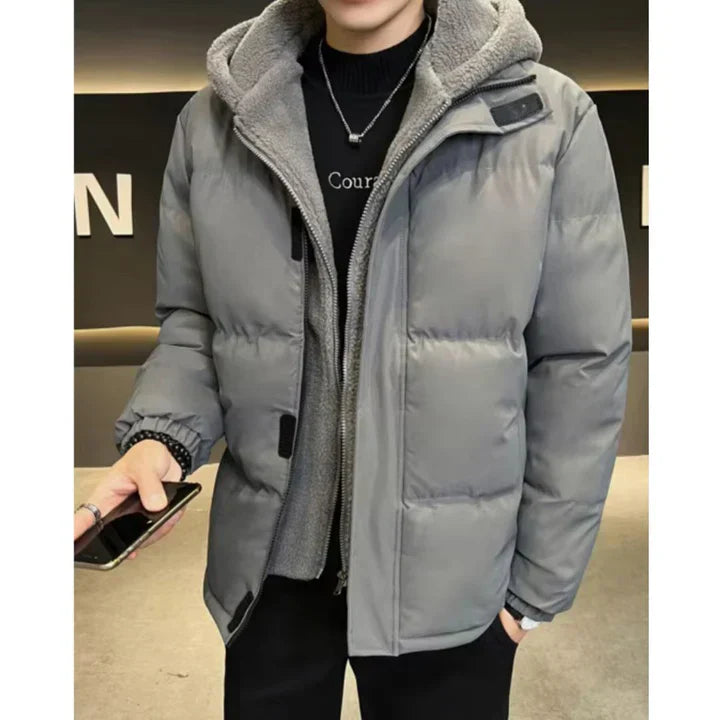 Men’s Insulated Winter Jacket | Windproof Hooded Puffer | Cold Weather Protection
