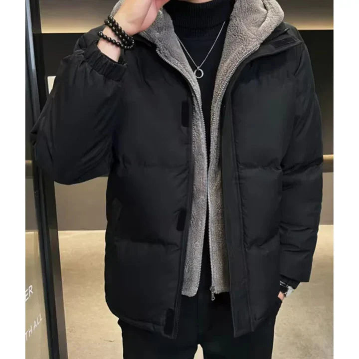 Men’s Insulated Winter Jacket | Windproof Hooded Puffer | Cold Weather Protection