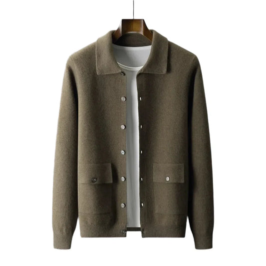 Men’s Wool-Blend Button Cardigan | Soft Knit Jacket | Everyday Comfort