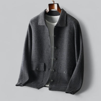 Men’s Wool-Blend Button Cardigan | Soft Knit Jacket | Everyday Comfort