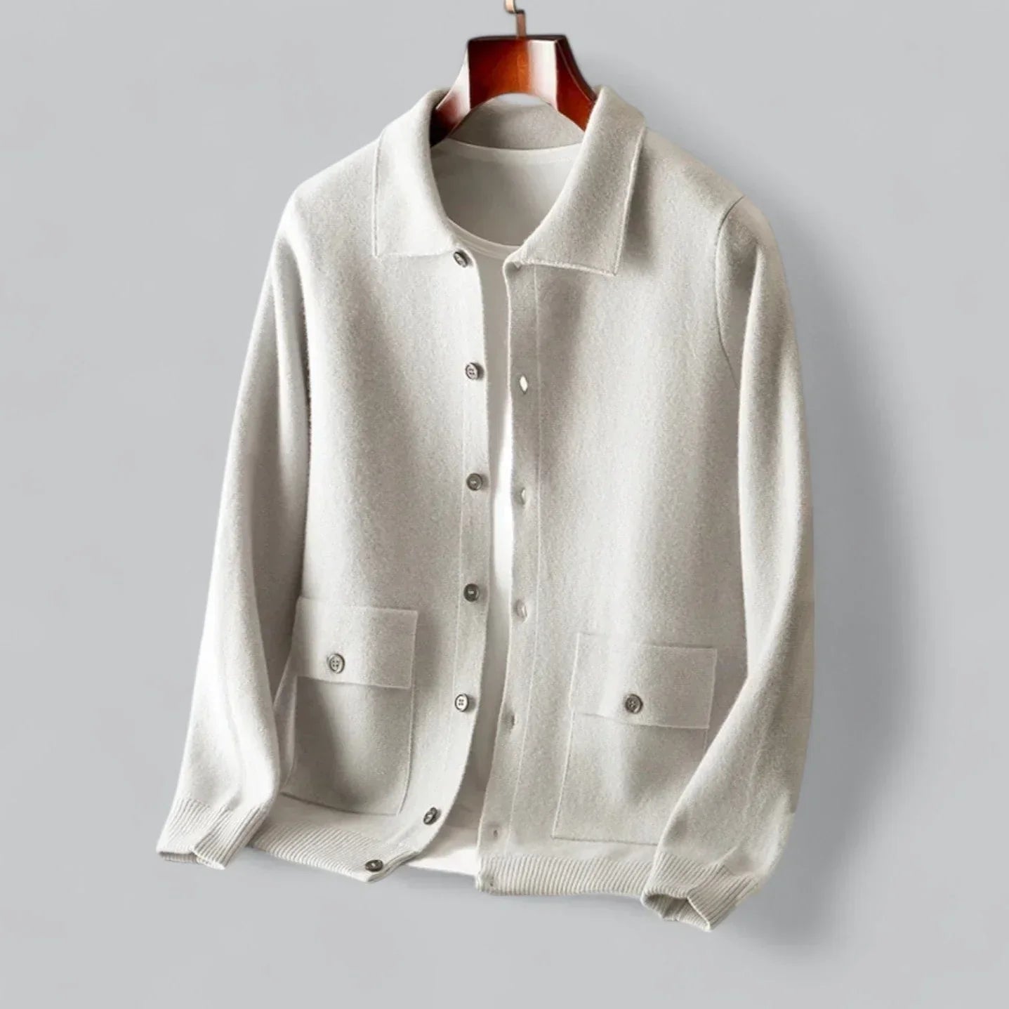 Men’s Wool-Blend Button Cardigan | Soft Knit Jacket | Everyday Comfort