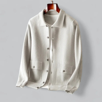 Men’s Wool-Blend Button Cardigan | Soft Knit Jacket | Everyday Comfort