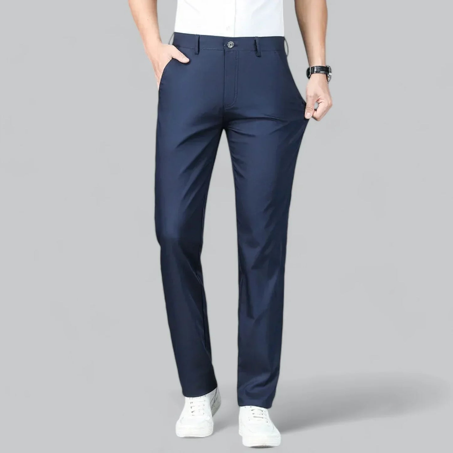 Slim Tapered Dress Pants | Stretch Waistband | Everyday Formal Workwear