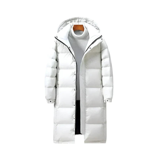 Long Down Puffer Coat | Hooded Winter Parka | Warm Insulated Outerwear