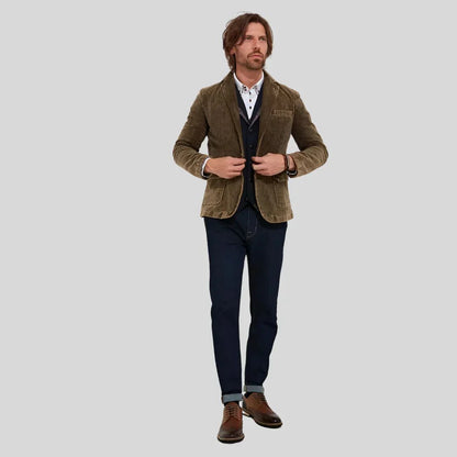 Men’s Corduroy Blazer Jacket | Classic Tailored Fit | Smart Casual Fall Layer