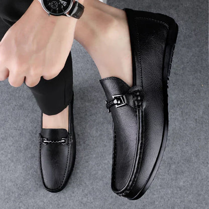 Men’s Classic Leather Loafers | Slip-On Dress Shoes | Casual Office Style