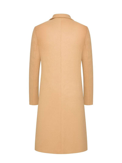 Classic Long Wool Coat | Tailored Fit | Warm Winter Outerwear | Elegant Minimalist Design