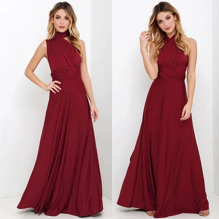 Sleeveless Backless Maxi Dress | Flowing Silhouette | Lightweight Fabric | Formal Evening Wear