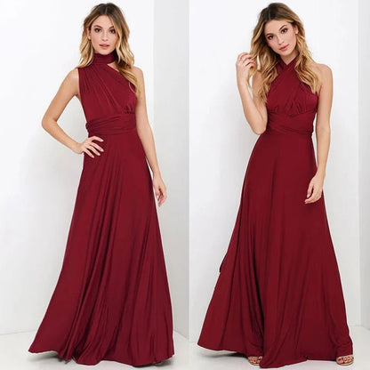 Sleeveless Backless Maxi Dress | Flowing Silhouette | Lightweight Fabric | Formal Evening Wear