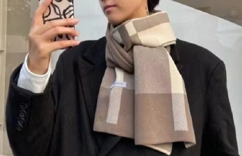 Men’s Striped Knit Scarf | Soft Acrylic Blend | Winter Accessory Essential