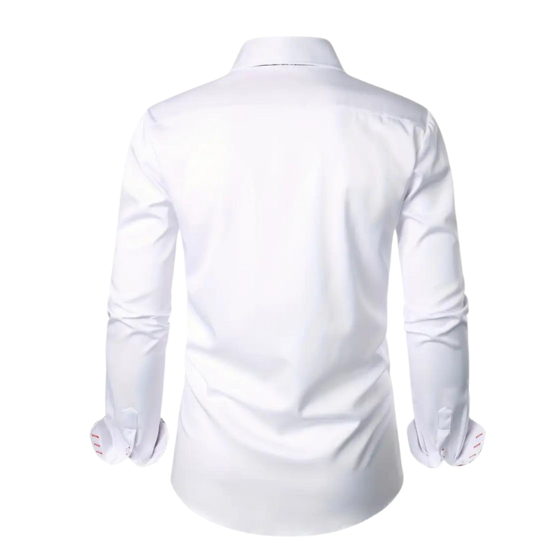 Men’s Dress Shirt | Slim Fit Button-Down | Contrast Paisley Trim