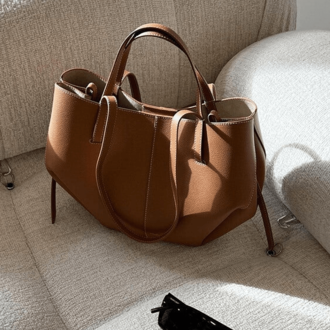 PU Leather Tote Bag | Dual Handles | Spacious Everyday Style