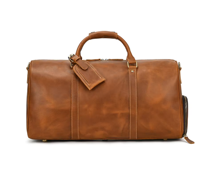 Men’s Faux Leather Duffle Bag | Travel Weekender | Large Capacity Carryall
