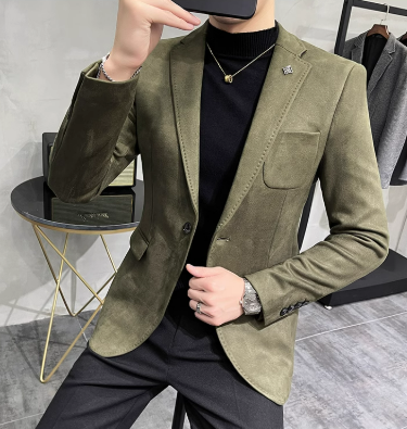Men's Casual Blazer Jacket | Slim Fit Knit | Smart Stretch Layer