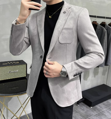 Men's Casual Blazer Jacket | Slim Fit Knit | Smart Stretch Layer