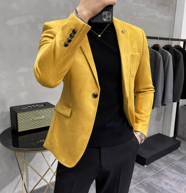 Men's Casual Blazer Jacket | Slim Fit Knit | Smart Stretch Layer