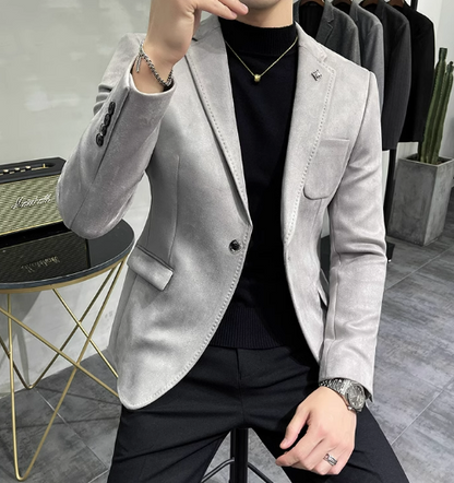 Men's Casual Blazer Jacket | Slim Fit Knit | Smart Stretch Layer
