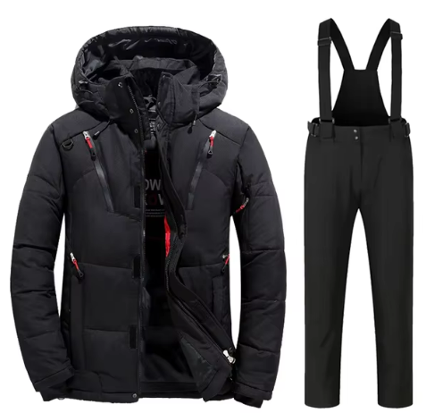 Men’s Insulated Snow Set | Waterproof Ski Jacket & Bib Pants | Cold Weather Performance