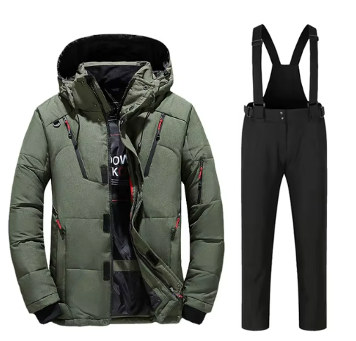 Men’s Insulated Snow Set | Waterproof Ski Jacket & Bib Pants | Cold Weather Performance