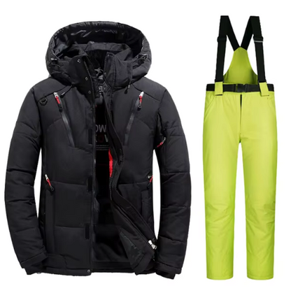 Men’s Insulated Snow Set | Waterproof Ski Jacket & Bib Pants | Cold Weather Performance