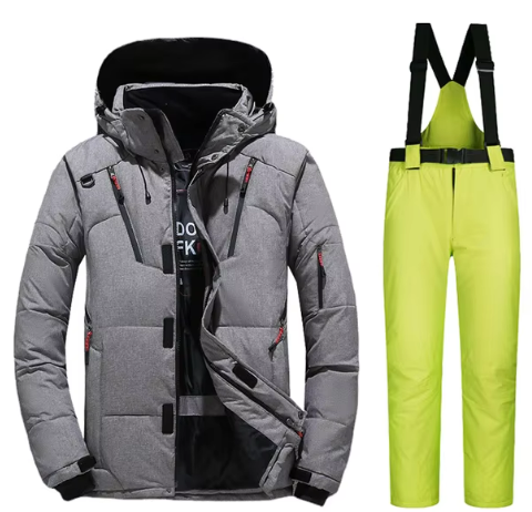 Men’s Insulated Snow Set | Waterproof Ski Jacket & Bib Pants | Cold Weather Performance