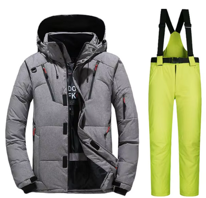 Men’s Insulated Snow Set | Waterproof Ski Jacket & Bib Pants | Cold Weather Performance