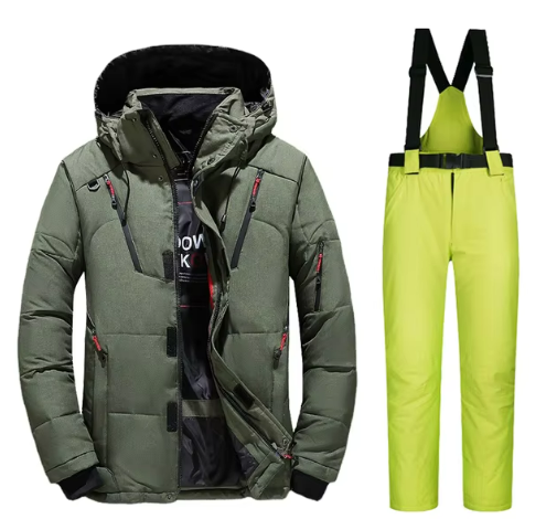 Men’s Insulated Snow Set | Waterproof Ski Jacket & Bib Pants | Cold Weather Performance