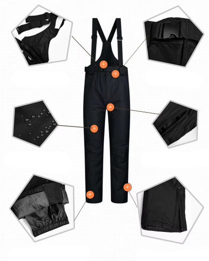 Men’s Insulated Snow Set | Waterproof Ski Jacket & Bib Pants | Cold Weather Performance